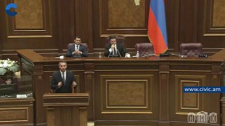 Рубен Рубинян поблагодарил спикера и вице-спикеров на последнем заседании парламента 8-го созыва
