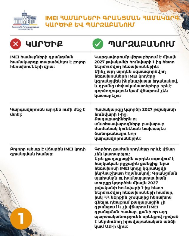 В Армении внедряют систему регистрации IMEI-номеров: что изменится для граждан
