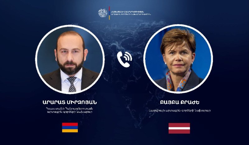 Арарат Мирзоян и Байба Браже обсудили партнерство Армении и Латвии, противодействие гибридным угрозам демократии