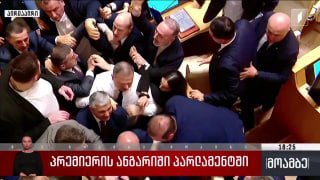 Драка в парламенте Грузии: депутат оппозиции раскритиковал Кобахидзе