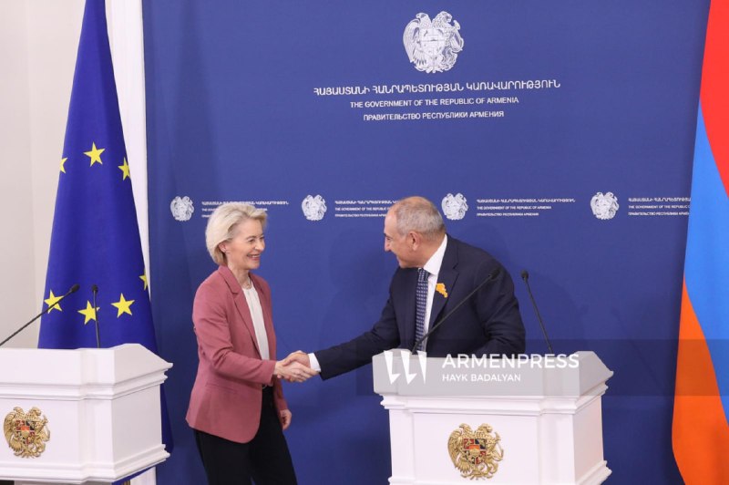 Пашинян назвал ЕС главным партнёром Армении в демократических реформах на встрече с фон дер Ляйен
